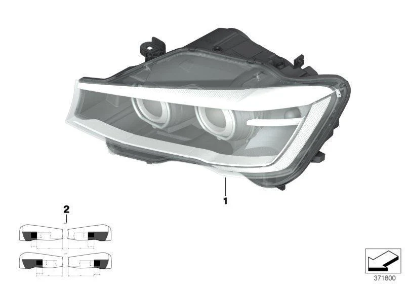 BMW Genuine AHL Xenon Head Light Lamp Right O/S Driver Side