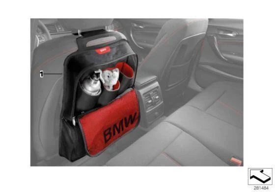 BMW Genuine Back Seat Hanging Storage Pocket Holder Bag Organizer