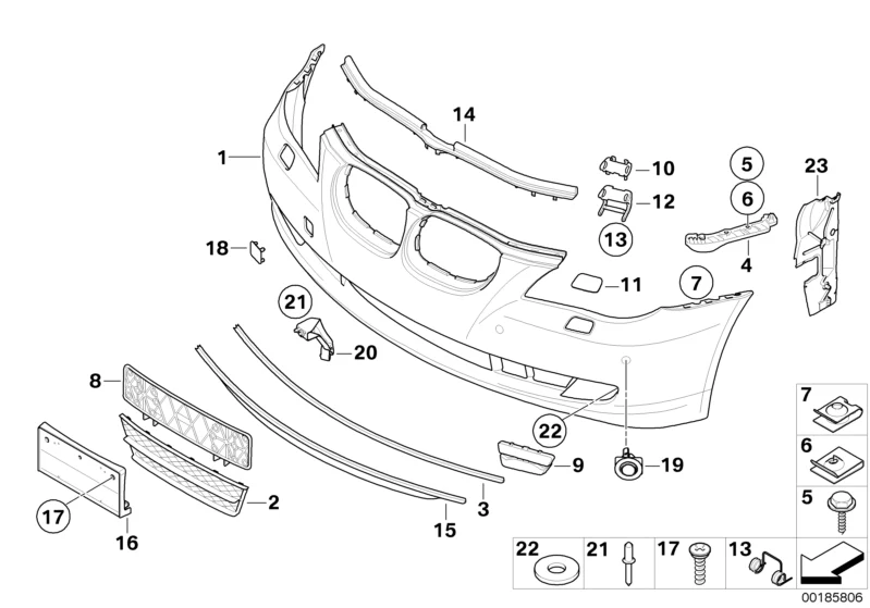 BMW Genuine Front Bumper Tow Towing Eye Flap Primed - Image 2