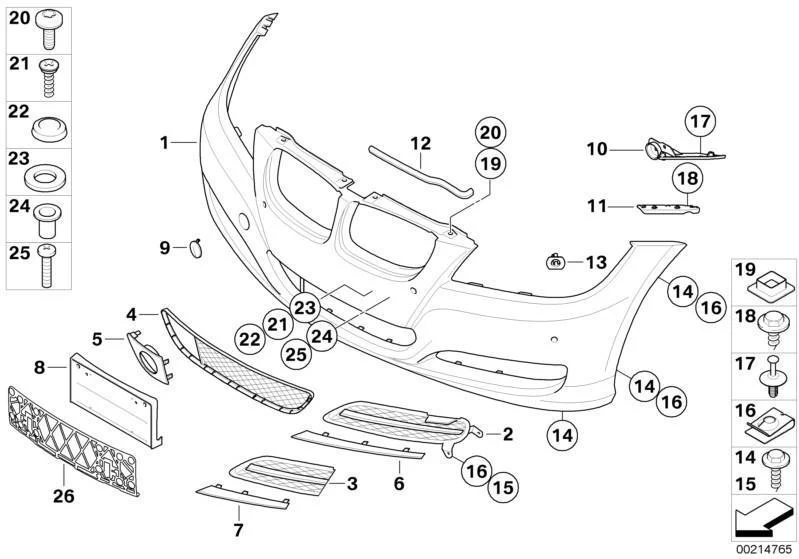 BMW Genuine Front Bumper Towing Eye Flap Tow Hook Cover Primed - Image 2