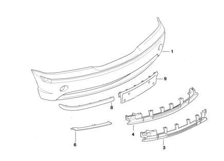 BMW Genuine Front Left Lower Bumper Grille Grid - Image 2