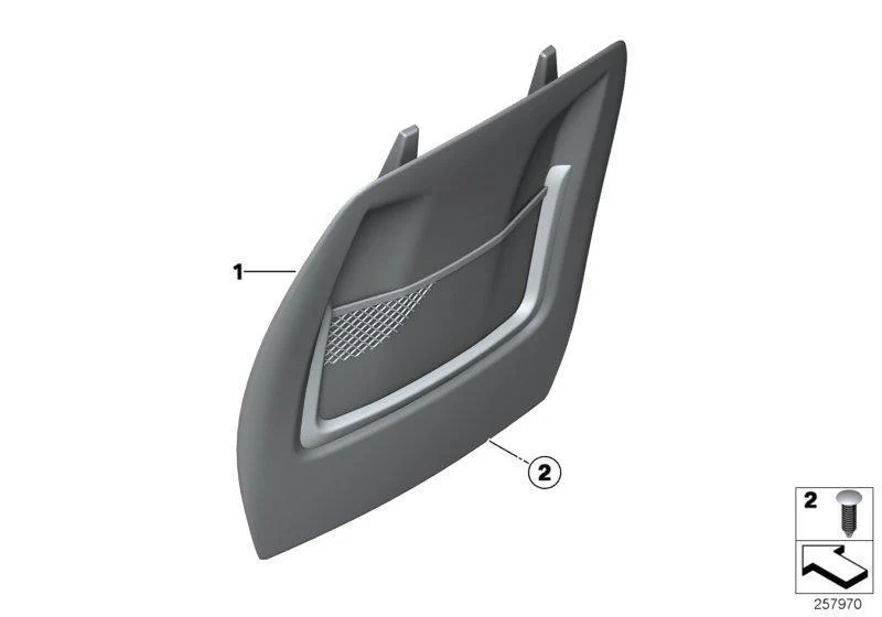 BMW Genuine Front Seat Faux Leather Backrest Rear Panel + Pocket