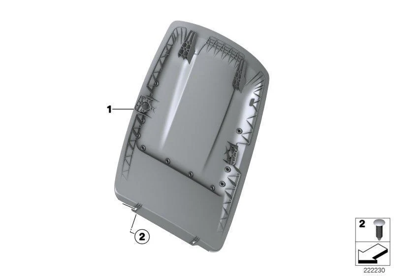BMW Genuine Front Seat Rear Panel Cover With Pocket Black Leather