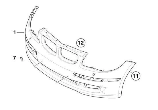 BMW Genuine M Front Bumper Towing Eye Cover Primed - Image 2