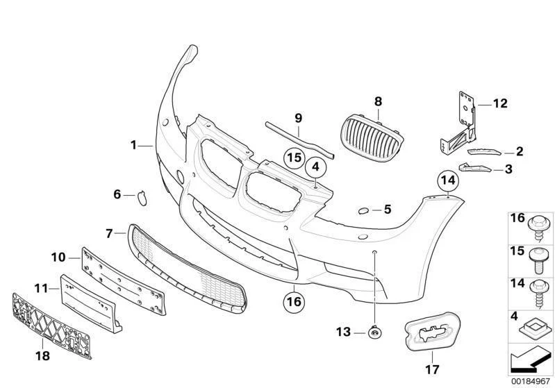 BMW Genuine M Front Towing Lug Trim Cover Primed - Image 2