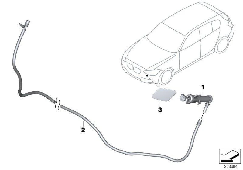 BMW Genuine M Left Headlight Nozzle Washer Cover - Image 2