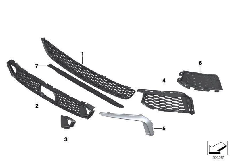 BMW Genuine M Performance Front Bumper Center Air Guide Trim