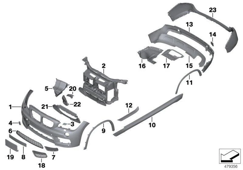 BMW Genuine M Performance Trim Primed Towing Lug Tow Fitting Kit - Image 2