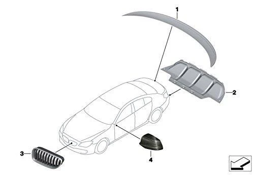 BMW Genuine M Performance Wing Mirror Cover Cap Right O/S Side - Image 2