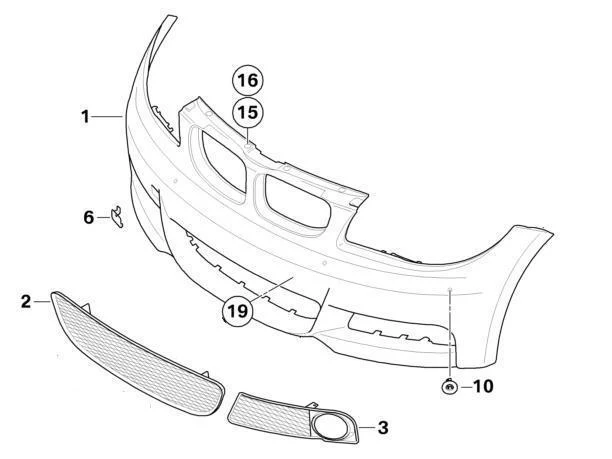 BMW Genuine M Sport Front Left Lower Bumper Grille - Image 2