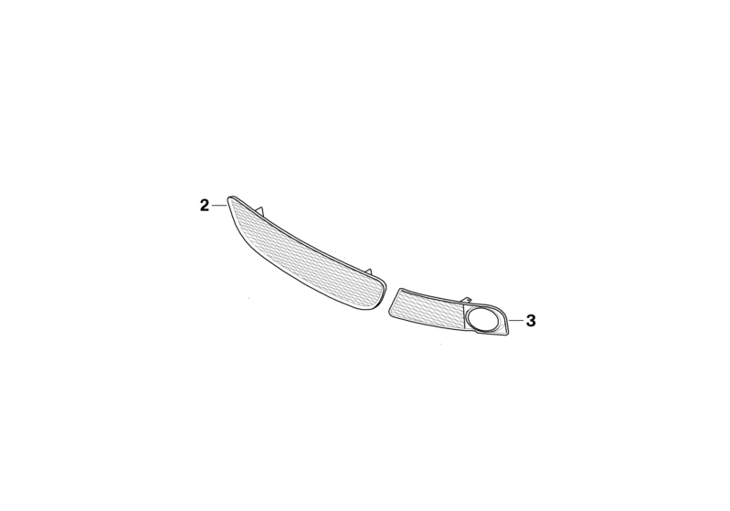 BMW Genuine M Sport Lower Front Left Bumper Trim Grille - Image 2