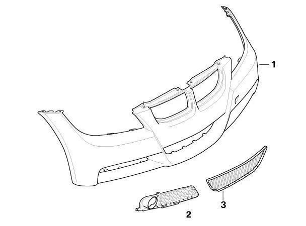 BMW Genuine M Sport Lower Front Right Bumper Trim Grille - Image 2