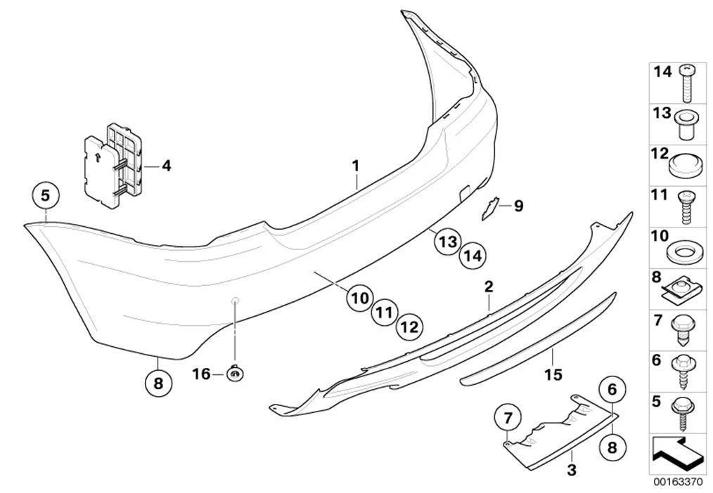 BMW Genuine M Sport Rear Bumper Towing Eye Cover Flap Primed - Image 2