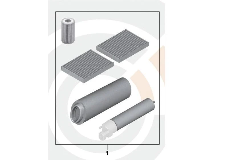 BMW Genuine Microfilter+Oil+Air+Fuel Filter Service Kit