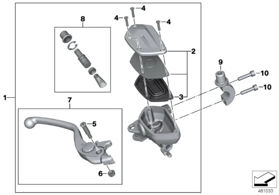 BMW Genuine Motorcycle Motorbike Handlebar Brake Handbrake Lever 32728566734