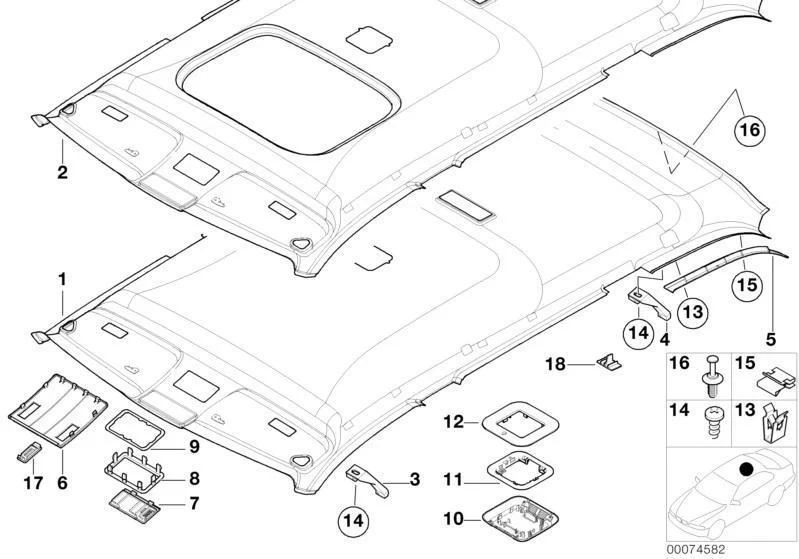 BMW Genuine Mounting Trim Clip x4