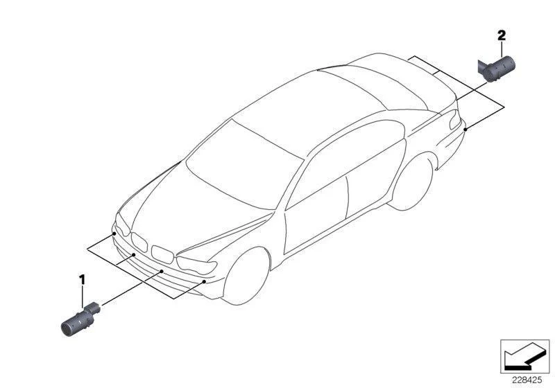 BMW Genuine PDC Ultrasonic Parking Sensor Monaco Blue