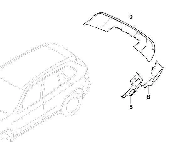 BMW Genuine Rear Bumper Left Side Section Carrier