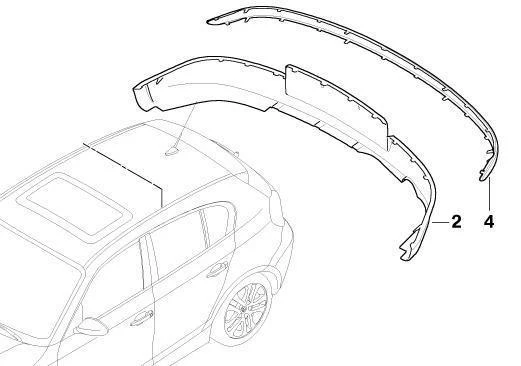 BMW Genuine Rear Bumper Lower Protector Trim Strip - Image 2