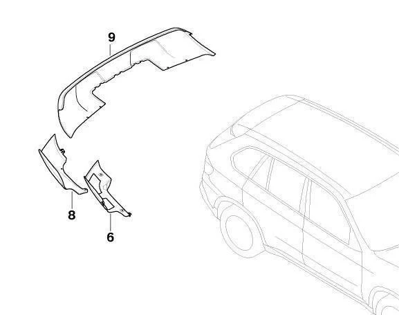 BMW Genuine Rear Bumper Right Side Section Carrier