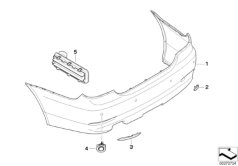 BMW Genuine Rear Flap Towing Tow Eye Cap Trim Cover Primed - Image 2