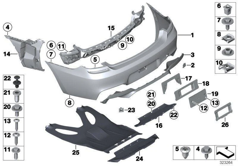 BMW Genuine Rear Primed Towing Eye Cover - Image 2