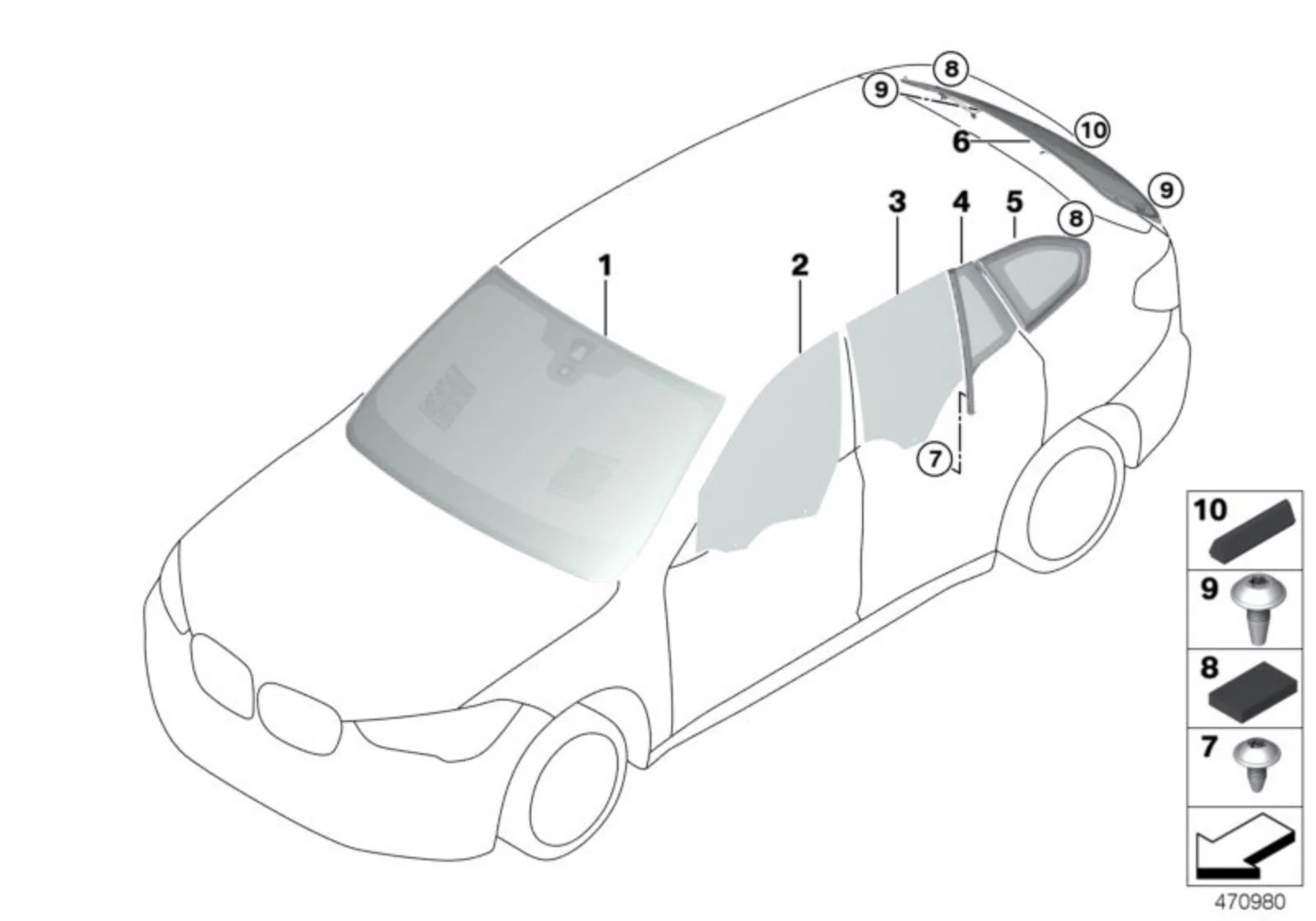 BMW Genuine Rear Right O/S Window Sun Shade Visor Blind Screen