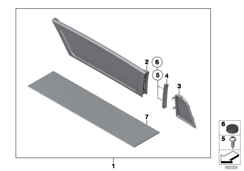 BMW Genuine Right Exterior Wind Deflector Bracket
