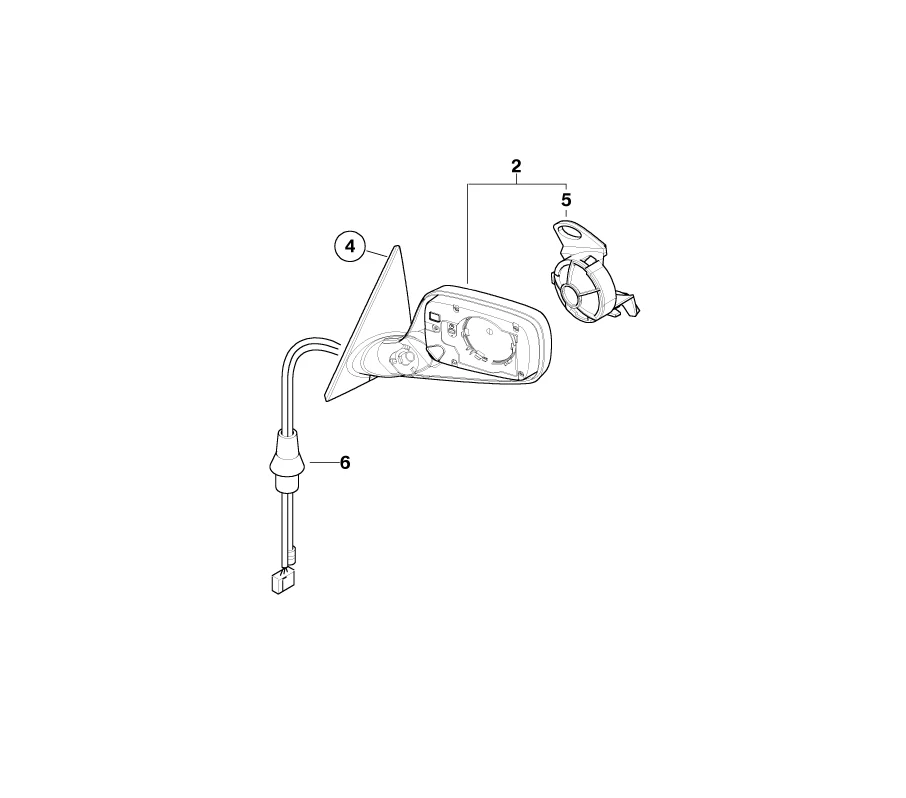 BMW Genuine Right Exterior Wing Mirror Folding Heated