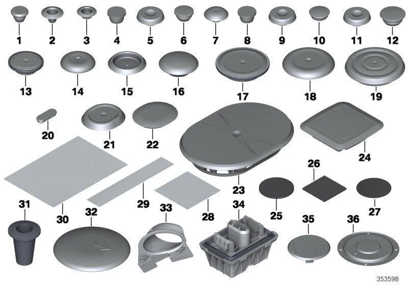 BMW Genuine Sealing Cap Plug Jack Pad Support Lifting Platform