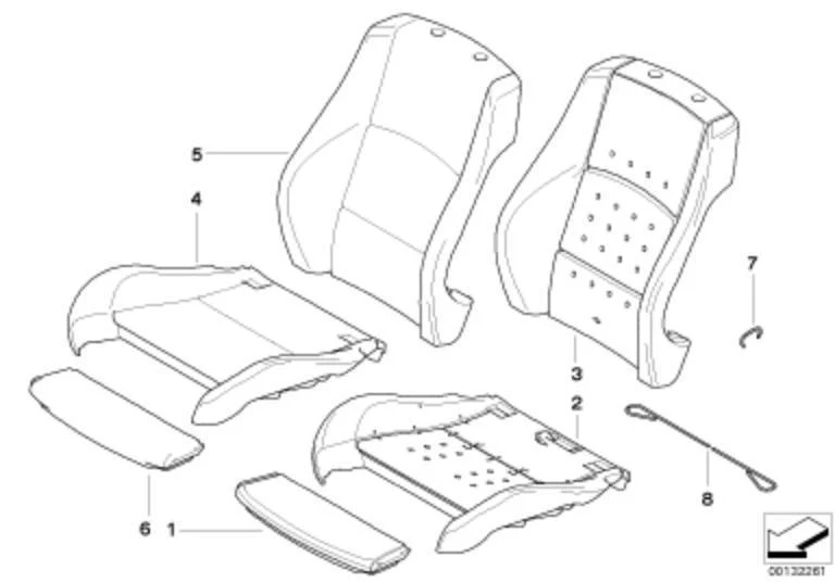 BMW Genuine Seat Cover Upholstery Cloth - Faux Leather