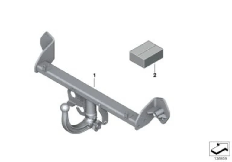 BMW Genuine Trailer Tow Hitch Towbar with Detachable Ball Head