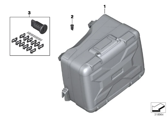 BMW Motorrad Vario Case Right O/S Driver Side 20-29L R 1200 GS (K50, K51) - Image 2