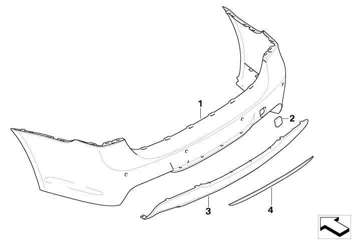 BMW Performance Genuine Rear Trim Centre Cover - Image 2