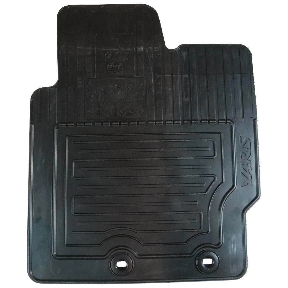Toyota Hybrid Full Set Rubber Car Mats Black - Yaris - Image 2