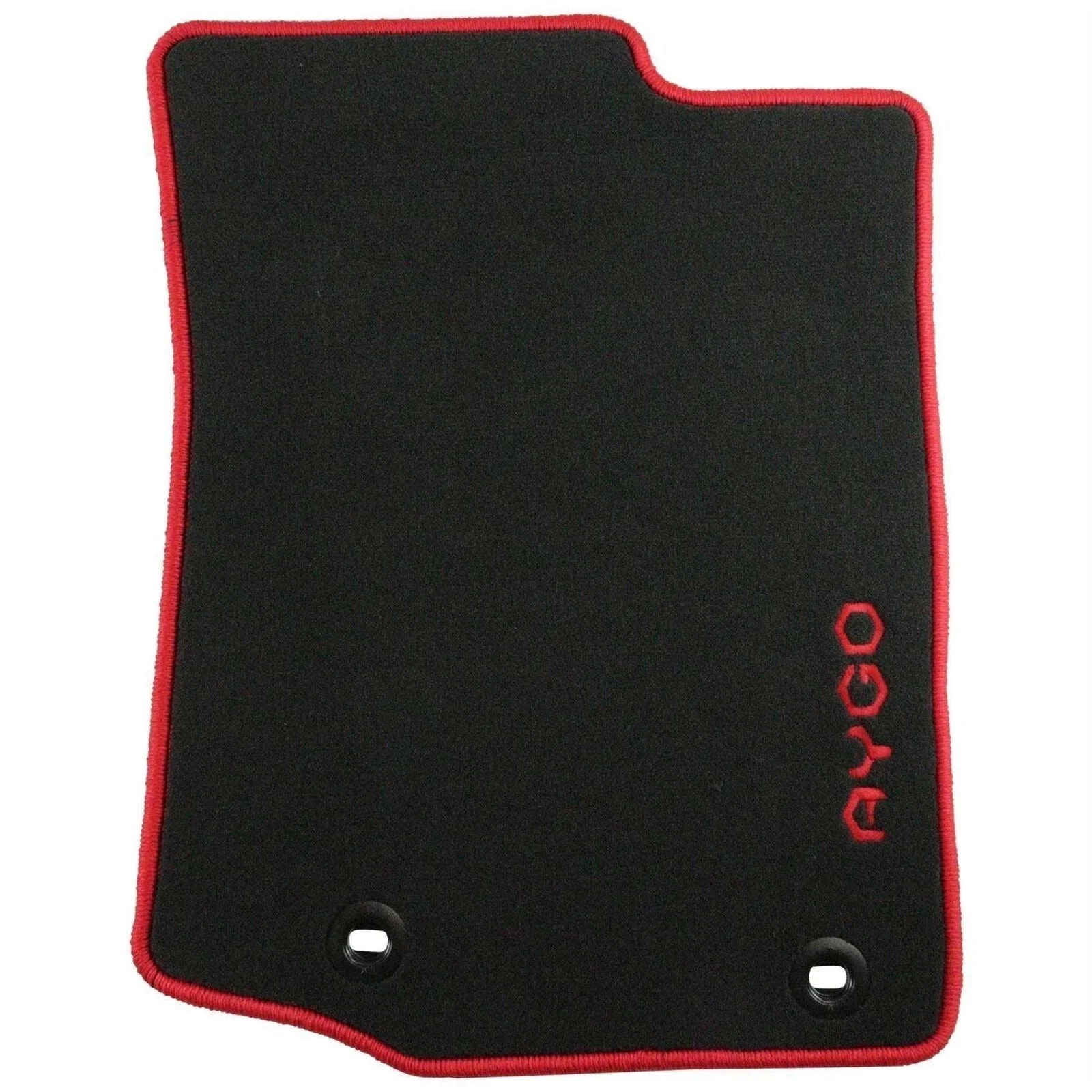 Toyota Front & Rear Carpet Floor Mats Anthracite w/Red Trim - Aygo - Image 2