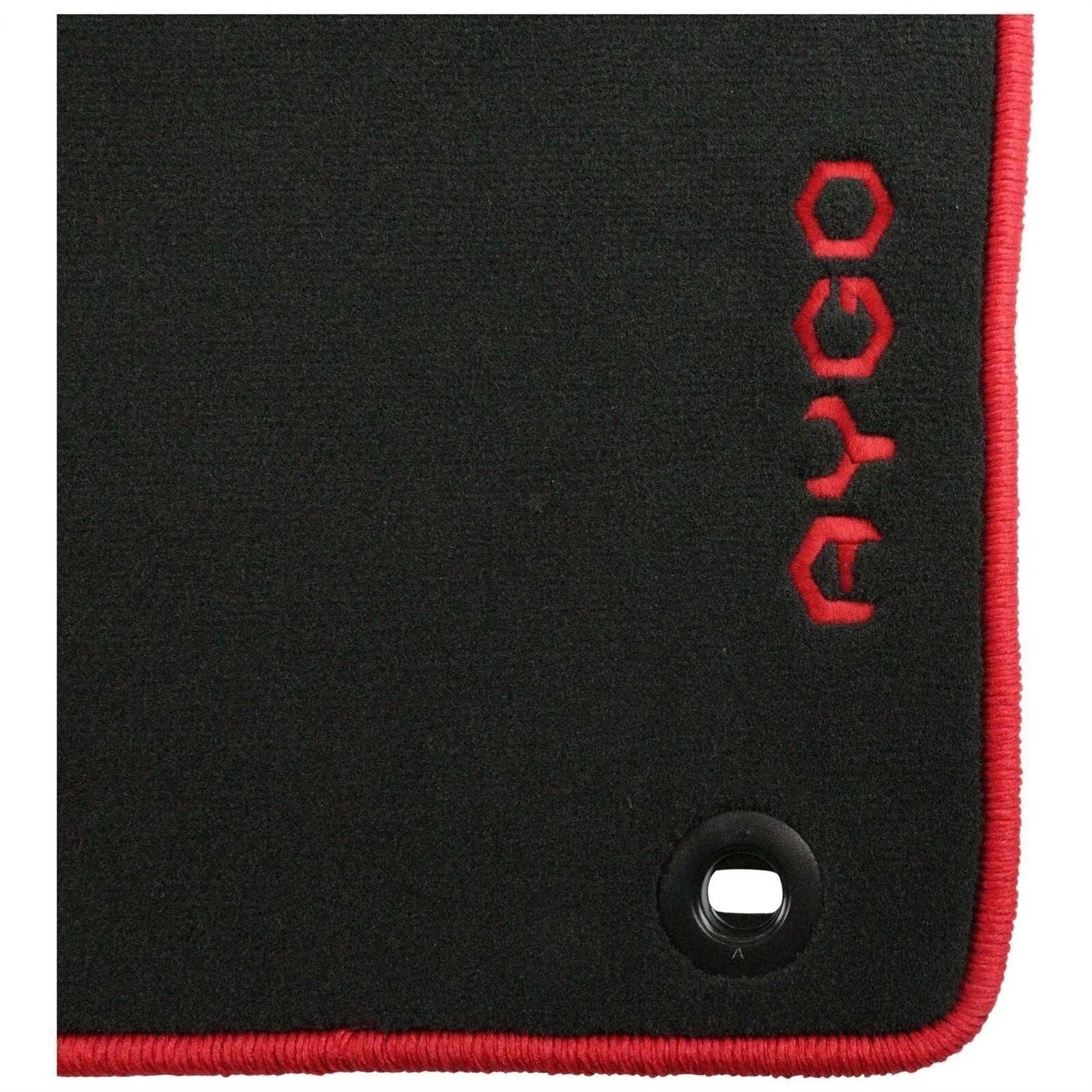 Toyota Front & Rear Carpet Floor Mats Anthracite w/Red Trim - Aygo - Image 4