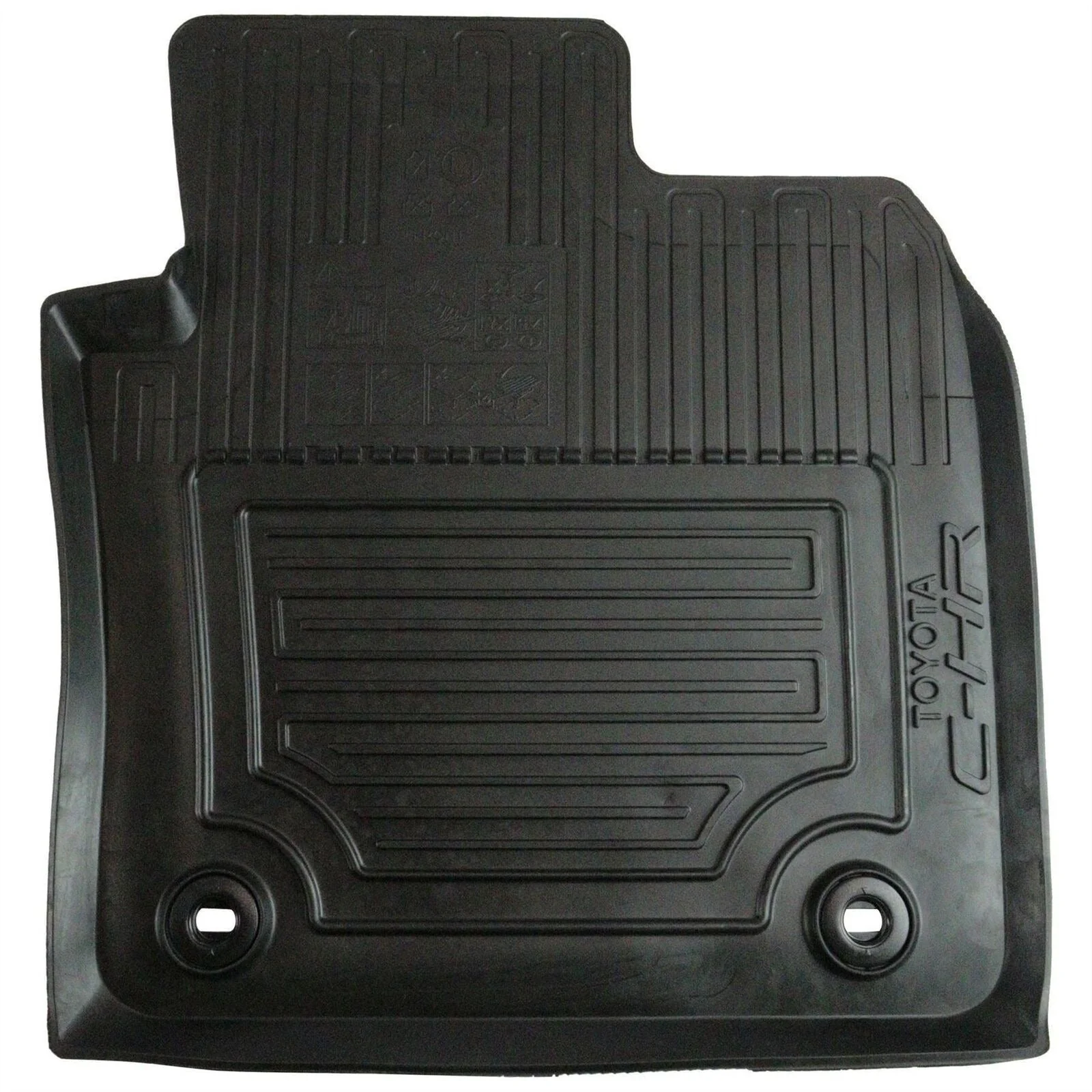 Toyota Front & Rear Carpet Floor Mats Black W/Logo -C-HR Hybrid 2WD - Image 2