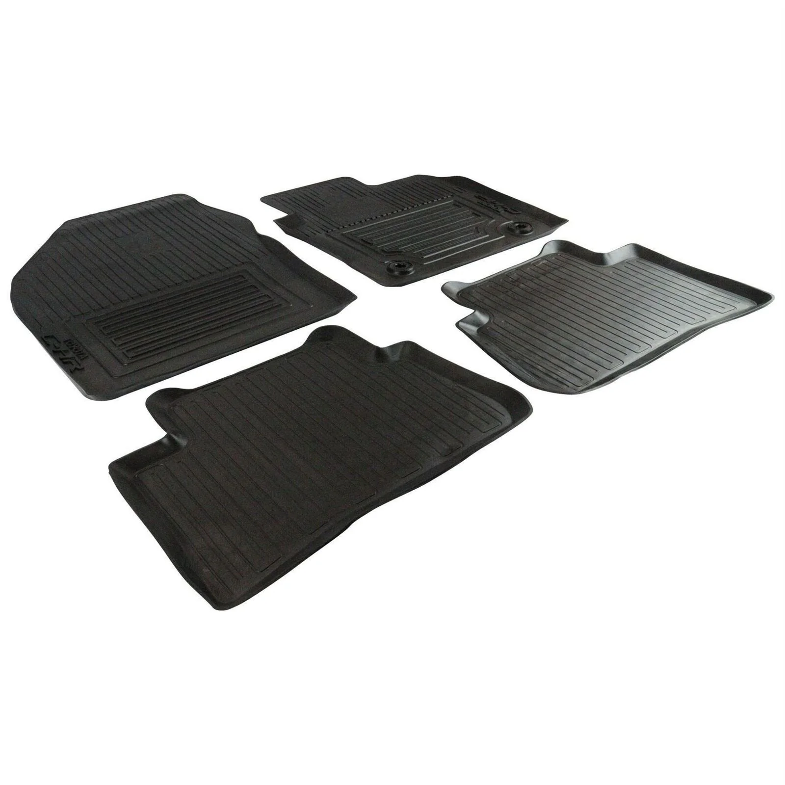 Toyota Front & Rear Carpet Floor Mats Black W/Logo -C-HR Hybrid 2WD - Image 3