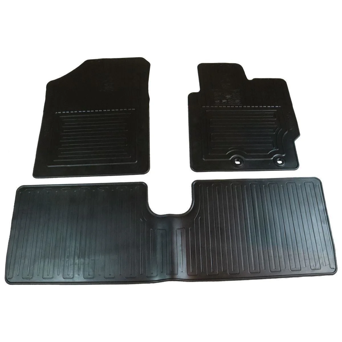 Toyota Front & Rear Rubber Car Mats Black - Yaris - Image 3