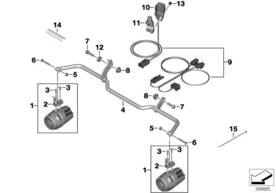 Genuine BMW Bracket For LED Additional Head Light Lamp R 1200 R 77518551341
