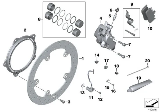Genuine BMW Front Brembo Brake Pads Set Sintered Metal R 1200 GS 34117671780