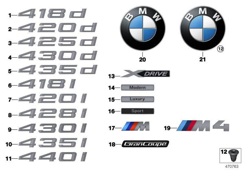 Genuine BMW Lettering Badge Emblem GRAN COUPE