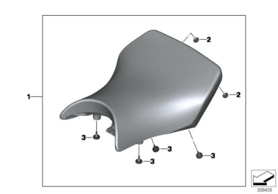 Genuine BMW Motorrad Comfort Bench Seat Saddle For HP4 S1000 R/ RR 77348544942