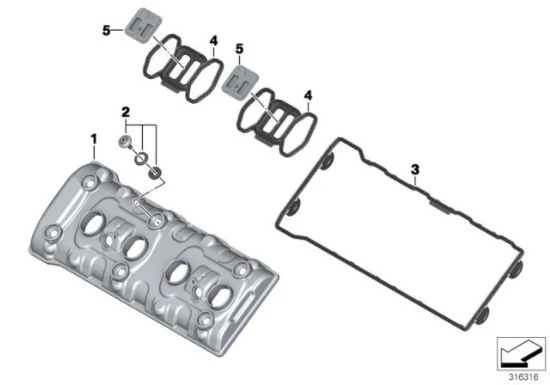Genuine BMW Motorrad Cylinder Head Cover Exterior Gasket S1000 R/RR 11127713809