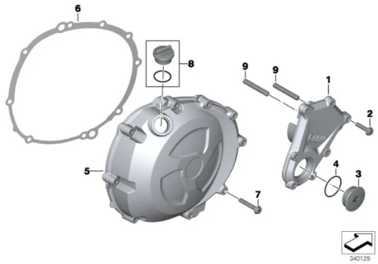 Genuine BMW Motorrad Engine Housing Cover Right Side For S1000 R/ RR 11147713749