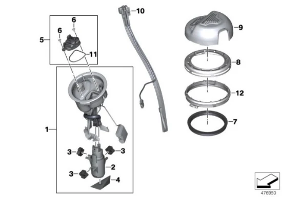 Genuine BMW Motorrad Fuel Pump Assembly For R1200 GS/ GS Adventure 16147708047
