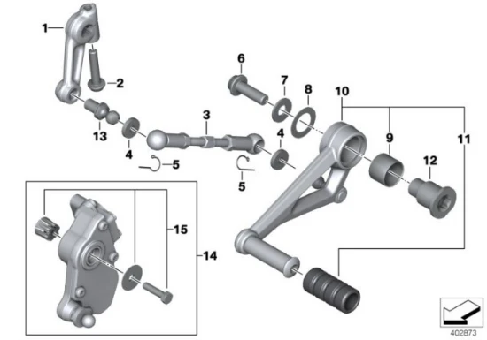 Genuine BMW Motorrad Gear Shaft Change Shift Assistant Pro R 1200 GS 23418536884