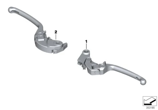Genuine BMW Motorrad HP Foldable Clutch Lever For S1000 R/ RR 77228537509