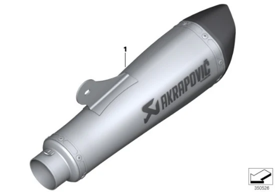 Genuine BMW Motorrad HP Sports Exhaust Muffler Silencer For R nineT 77118541802